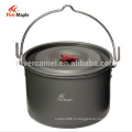 Feu d’érable 5L Ultralight Outdoor Camping Pot aluminium pendre Pot pendant 4-5 personnes, batterie de cuisine de cuisine
